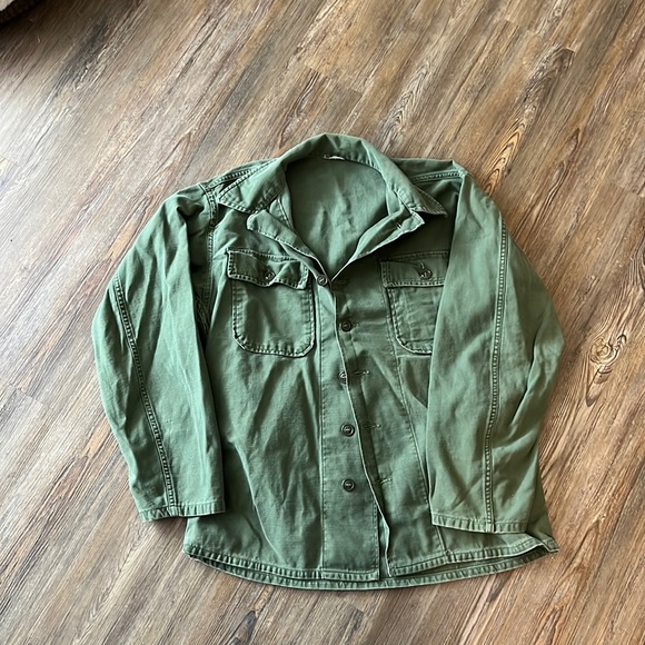Jackets & Coats Vintage Army Green Canvas Jacket Poshmark